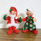 Annalee Mr + Mrs Santa Claus 5" Christmas Dolls Vintage 80s