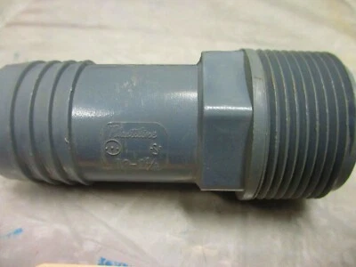 PVC Hose Adapter Fitting 1-1/4" Threaded NPT x Hose Shank  Long ** LOT of 25 ** - Image 1 of 4