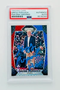 Gregg Popovich Auto Checkerboard Prizm PSA/DNA HOF Inscription Spurs 🔥 - Picture 1 of 2