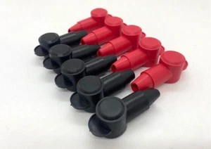 PACK DE 10 BOTAS AISLANTES TERMINALES DE OREJETAS Y ANILLOS SERIE VTE 216 - 5x ROJO 5x NEGRAS - Imagen 1 de 9