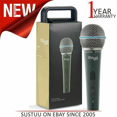 Stagg Professional Cardioid Dynamic Microphone|Vocal & Instrumental Use|Black - Image 1 of 3