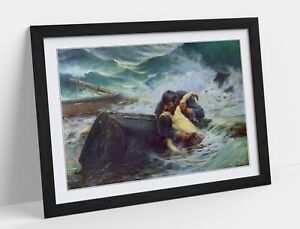 ALFRED GUILLOU, ADIEU -FRAMED ART POSTER PRINT 4 SIZES
