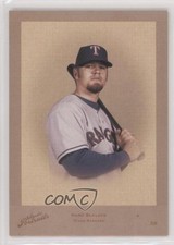 2005 Donruss Studio Portraits Leather & Lumber Sepia /30 Hank Blalock #SP-9