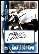 2013-14 In The Game Between the Pipes Goaliegraphs Jonas Hiller Auto Anaheim