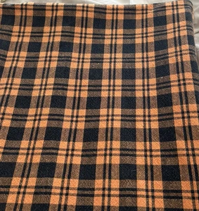 Tovaglia vintage cotone tessuto a quadri quadri arancione e nera Halloween 92"X54" usata in ottime condizioni - Foto 1 di 7