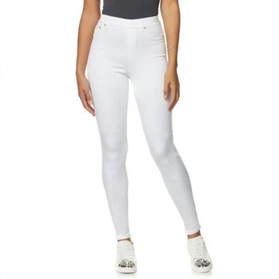 DG LUXSPORT Luxe White Denim Skinny Jegging Legging Diane Gilman XS New - Image 1 of 4