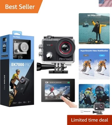 AKASO EK7000 Pro 4K Action Camera with Touchscreen & Remote Control - Image 1 of 4