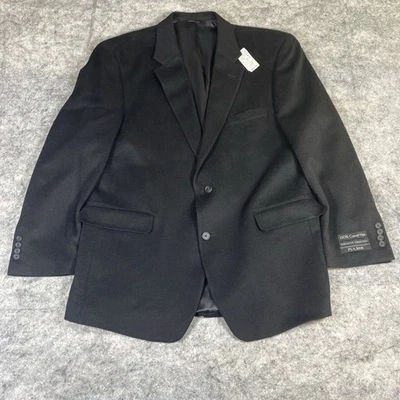 Nuevo Blazer Joseph A Banks Para Hombre 46R Negro Cabello Camel 2 Botones Negocios Carrera Foto 1 de 4