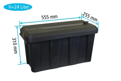 Deichselbox, Werkzeugkasten, Gurtkiste, Anhängerbox, Staubox Daken Blackit B24-1 - Bild 1 von 4