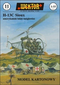 H-13C SIOUX - WEKTOR 11 - 1/33 paper model - Bild 1 von 3