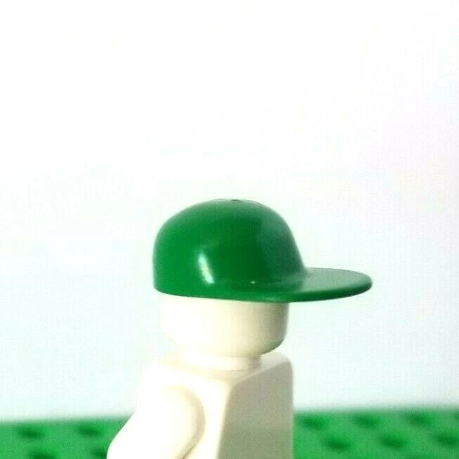 LEGO Minifigure Green Baseball Hat Cap Brim Police Fire Boy Girl Sports - Image 1 of 1