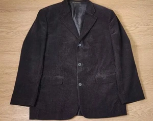 Tasso Elba Jacket Mens Large 42-44 Brown Courduroy Blazer Jacket 100% Cotton - Picture 1 of 12