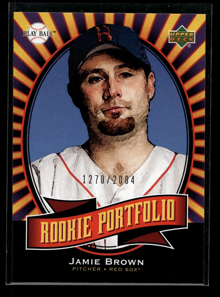 2004 UD Play Ball Rookie Portfolio Jamie Brown #143 Red Sox 1270/2004 - Image 1 of 2