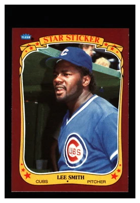 1986 Fleer Star Sticker #112 Lee Smith Cubs NM/MT - Image 1 of 2