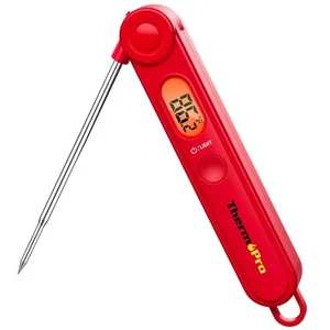 ThermoPro Instant Read Meat Thermometer Digital LCD Cooking BBQ Food TP03 Red - Picture 1 of 7