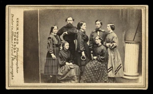 1860s Group CDV Civil War Sailors & Women Holding Ring & Wand Rare Photo 1800s - Picture 1 of 1