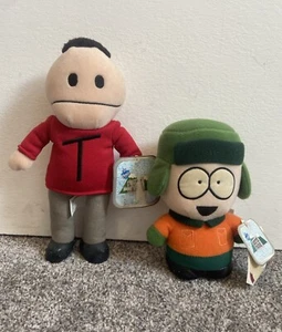 South Park 1998 Kyle & Terrance Plush Bundle With Tags Vintage Comedy Central - Picture 1 of 9