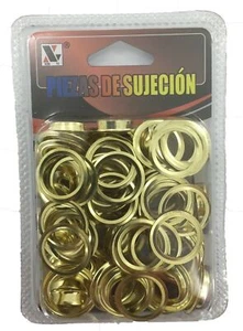 Brass Eyelet Grommet Repair Canvas Awning Tarpaulin Tent Drape Pool Cover 14x4mm - Picture 1 of 1
