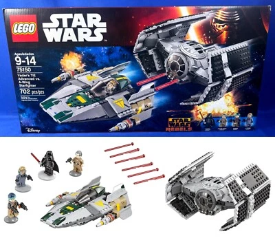 VADER'S TIE ADVANCED vs A-WING STARFIGHTER - Star Wars REBELS Lego 75150 Vehicle - Image 1 of 4