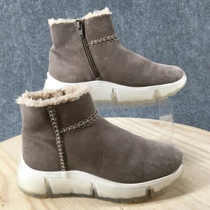 Seychelles Boots Womens 6.5 Winded Fashion Ankle Winter Beige Leather Zipper - Picture 1 of 17