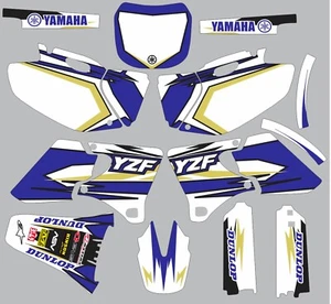 Calcomanías Yamaha Graphics Yz 250f YZ250f 2000 2001 2002 oro azul - Imagen 1 de 1