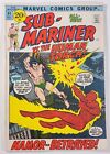 Sub-Mariner # 44 Dec 1971 Marvel Severin Mooney Human Torch Tiger Shark Llyra