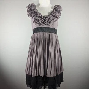 Ryu Anthropologie Dress Women S Lavender Ruffle Neck Sleeveless Cocktail Party - Picture 1 of 6