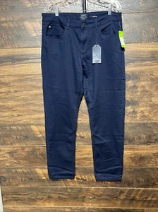 Ben Sherman Blue Recycled Pants Mens Golf 34x32 Straight Slim Fit Stretch Navy - Picture 1 of 11