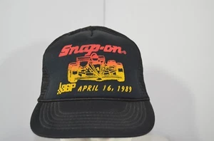 VTG Snap On Car Driving Tools Baseball Snapback Hat Cap Black Logo Dad Trucker - Picture 1 of 1