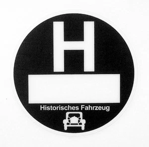 3 St. Umweltplakette Feinstaubplakette Histor. Fahrzeug, schwarz, festklebend - Bild 1 von 1
