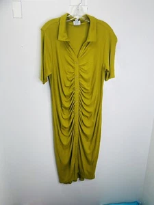 Ava & Viv Women's Short Sleeve Shirred Button-Down T-Shirt Dress Size X (14) - Picture 1 of 7