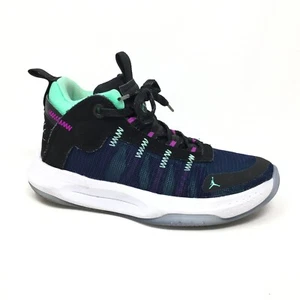 Nike Air Jordan Jumpman Basketball Shoes Sneakers Youth Size 4.5 Blue Black - Picture 1 of 10