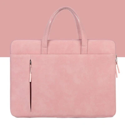 Laptop Bag Women Men 13 14 15.6 inch PU Leather Designer Slim Portfolio Case New - Imagem 1 de 4