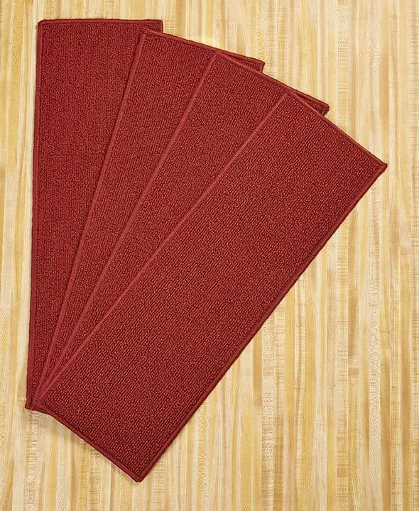 Набор из 4 нелипких ковриков для безопасности лестниц бордовый песок ковер  - Изображение 1 из 1