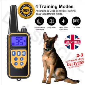 More details for 800m electric pet dog training e-collar anti-bark obedience remote control lcd