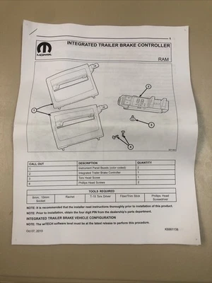 2010-2012 RAM Integrated Electric Brake Controller OEM. NEW - Image 1 of 4