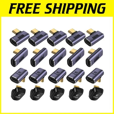 USB C Adapter 90/180 Degree Right Angle Connector - Image 1 of 4