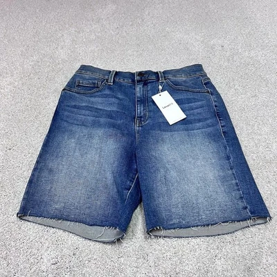 Pantalones Cortos Mujer Level99 Azul Denim Bolsillos Talla 28 Nuevos con Etiquetas Foto 1 de 4