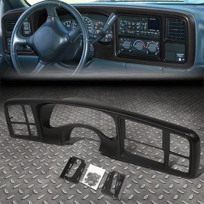 FOR 99-02 SILVERADO SIERRA 2 DIN TRUCK DASH CLUSTER INSTRUMENT PANEL BEZEL TRIM - Image 1 of 4