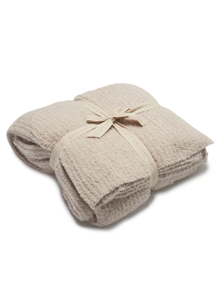 Barefoot Dreams CozyChic Ribbed Bed Blanket Full/queen Stone