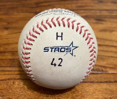 Mike Trout Angels Game Ready Baseball 9/1/2025 Astros 400th Home Run Chase H-42 - Image 1 of 4