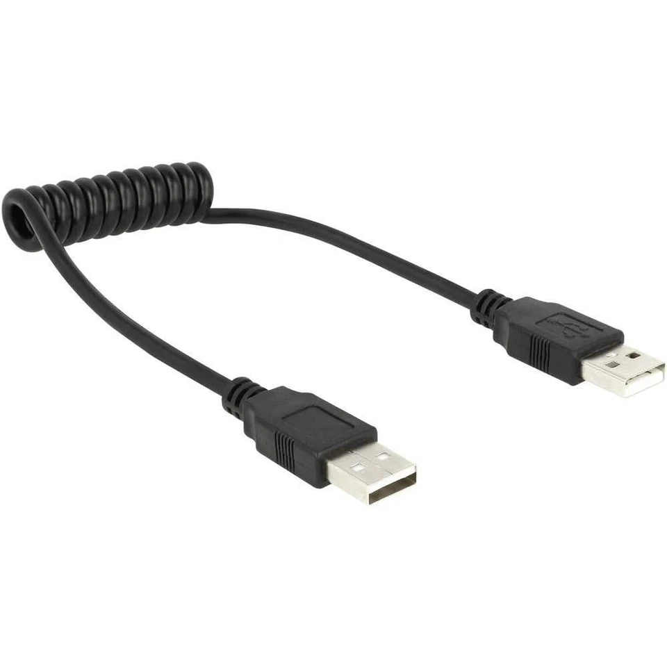 [83239] DELOCK Cable USB 2.0 spiralé M - M de 20 à 60 cm noir - Photo 1/1