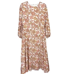 Maxi Vestido HYACINTH HOUSE Azafrán Floral Sofía Boho Otoño Boda Invitada Talla XL - Imagen 1 de 11