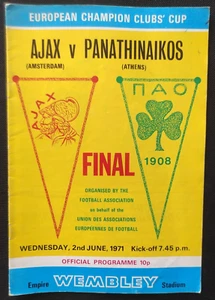 Original Ajax v Panathinaikos Football Programme European Cup Final Wembley 1971 - Picture 1 of 3