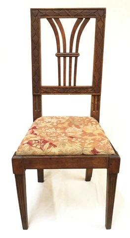 18th C. French Directoire Side Chair With Needle Point Seat (Musee De Cluny) Cover