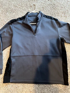 Men's Tommy Armour Athletic Top Sweatshirt 1/4 Zip Gray/Black - Size XL Dri-lock - Picture 1 of 2