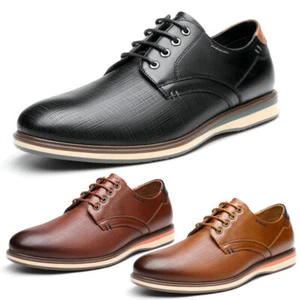 Men's Formal Dress Shoes Oxford Shoes Lace up Casual Shoes 6.5-13 - Picture 1 of 36