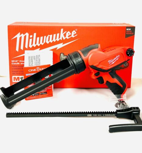 Milwaukee 2441-20 M12 Li-Ion 10 oz. Cordless Caulk and Adhesive Gun New