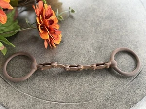 Rare Vintage Western Jointed Snaffle Horse Bit 12,5" Iron Bit W/O-Ringe-Rustic - Bild 1 von 5
