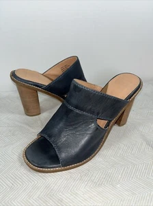 SEY Collection By Seychelles Women’s Leather Mule Heel Chunky Casual Green Sz 9 - Picture 1 of 21